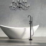 Brushed Gold Floor Stand Bathtub Faucet Black | Bathroom Freestanding Bathtub Faucet