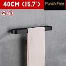30/50/20CM Black/White Towel Rack Single Rod Bathroom Pendant Towel Bar Towel Hanger Bathroom Storage Accessories