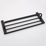 Matte Black Stainless Steel Modern Towel Bathrobe Clothes Holder Rack Double Layer Kitchen Bathroom WC Accessories