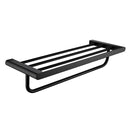 Matte Black Stainless Steel Modern Towel Bathrobe Clothes Holder Rack Double Layer Kitchen Bathroom WC Accessories