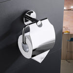 SUS304 Stainless Steel Bathroom Hardware Set Toilet Paper Holder Robe Hook Towel Bar Ring