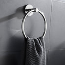 SUS304 Stainless Steel Bathroom Hardware Set Toilet Paper Holder Robe Hook Towel Bar Ring