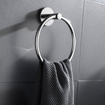 SUS304 Stainless Steel Bathroom Hardware Set Toilet Paper Holder Robe Hook Towel Bar Ring