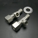 Stainless Steel Angle Valve G1/2 Thread Triangle Valve Hot and Cold Water Valve Bathroom Connector for Toilet Basin Water Heater
