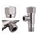 Stainless Steel Angle Valve G1/2 Thread Triangle Valve Hot and Cold Water Valve Bathroom Connector for Toilet Basin Water Heater