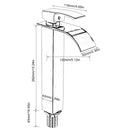 Bathroom Basin Faucet Deck Mount Waterfall Bathroom Faucet Vanity Vessel Sinks Mixer Tap Single Handle Cold And Hot Water Tap