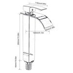 Bathroom Basin Faucet Deck Mount Waterfall Bathroom Faucet Vanity Vessel Sinks Mixer Tap Single Handle Cold And Hot Water Tap