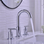 Bathroom Sink Faucet Solid Brass Double Handle Sink Mounted Hot & Cold Mix Basin Faucet European Style Basin Accessories