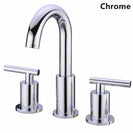 Bathroom Sink Faucet Solid Brass Double Handle Sink Mounted Hot & Cold Mix Basin Faucet European Style Basin Accessories