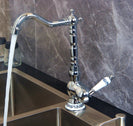 Antique Basin Brass Faucets Bathroom Sink Mixer Deck Faucet Rotate Single Handle Hot And Cold Water Mixer Taps Crane Tap