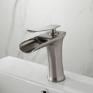Waterfall Bathroom Basin Sink Faucets Hot Cold Tap Deck Mounted Water Mixer Crane Antique Bronze Chrome Finished