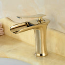 Waterfall Bathroom Basin Sink Faucets Hot Cold Tap Deck Mounted Water Mixer Crane Antique Bronze Chrome Finished