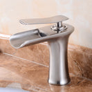 Waterfall Bathroom Basin Sink Faucets Hot Cold Tap Deck Mounted Water Mixer Crane Antique Bronze Chrome Finished