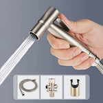 Handheld Toilet Bidet Faucet Sprayer Stainless Steel Bathroom Hand Bidet Spraye Set Toilet Self Cleaning Shower Head No Punch