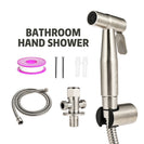 Handheld Toilet Bidet Faucet Sprayer Stainless Steel Bathroom Hand Bidet Spraye Set Toilet Self Cleaning Shower Head No Punch