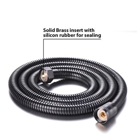 1.2M 1.5M Black Stainless Steel Shower Hose Handheld Shower Head Fittings Pipes Bathroom Accessories Hose Flexible Plumbing Pipe - WELQUEEN