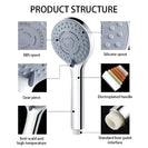 Bathroom Shower Adjustable Jetting Shower Head Water Saving Handheld Adjustable 5 Modes SPA Shower Bath Head Bathroom Accessorie