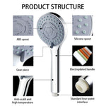 Bathroom Shower Adjustable Jetting Shower Head Water Saving Handheld Adjustable 5 Modes SPA Shower Bath Head Bathroom Accessorie
