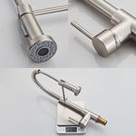 Deck Mounted Flexible Kitchen Faucets Pull Out Mixer Tap Black Hot Cold Kitchen Faucet Spring Style with Spray Mixers Taps
