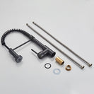 Deck Mounted Flexible Kitchen Faucets Pull Out Mixer Tap Black Hot Cold Kitchen Faucet Spring Style with Spray Mixers Taps