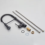 Deck Mounted Flexible Kitchen Faucets Pull Out Mixer Tap Black Hot Cold Kitchen Faucet Spring Style with Spray Mixers Taps