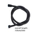 1.5M Black Stainless Shower Head Hose Bathroom Shower Hose Handheld Shower Water Pipe Fittings Replacement Soft Water Pipe G1/2