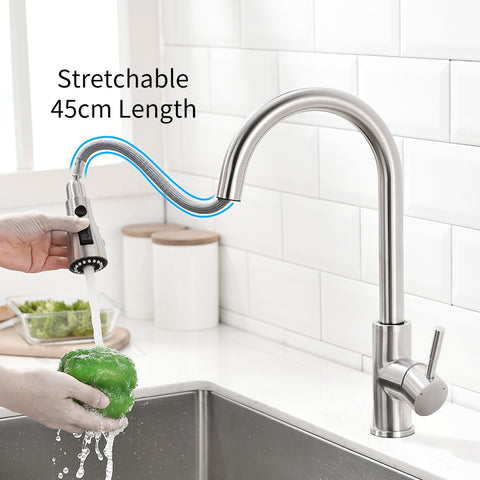 Smart Touch Kitchen Faucets Crane For Sensor Kitchen Water Tap Sink Mixer Rotate Touch Faucet Sensor Water Mixer - WELQUEEN
