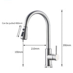 Smart Touch Kitchen Faucets Crane For Sensor Kitchen Water Tap Sink Mixer Rotate Touch Faucet Sensor Water Mixer