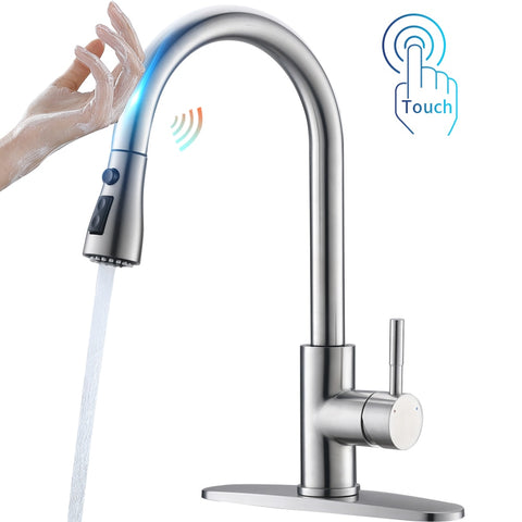 Smart Touch Kitchen Faucets Crane For Sensor Kitchen Water Tap Sink Mixer Rotate Touch Faucet Sensor Water Mixer - WELQUEEN