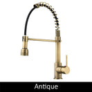 Deck Mounted Flexible Kitchen Faucets Pull Out Mixer Tap Black Hot Cold Kitchen Faucet Spring Style with Spray Mixers Taps