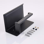 Toilet Paper Holder with Shelf Stainless Steel Paper Roll Holder Wall Mounted Bathroom Hardware Set (Matte Black)