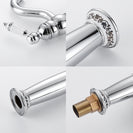 New Deck Bathroom Basin Sink Mixer Tap Polished Antique/Black Faucet Waterfall Faucet Bathroom Faucet