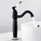 New Deck Bathroom Basin Sink Mixer Tap Polished Antique/Black Faucet Waterfall Faucet Bathroom Faucet