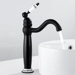 New Deck Bathroom Basin Sink Mixer Tap Polished Antique/Black Faucet Waterfall Faucet Bathroom Faucet