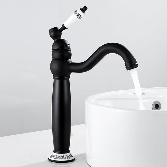 New Deck Bathroom Basin Sink Mixer Tap Polished Antique/Black Faucet Waterfall Faucet Bathroom Faucet - WELQUEEN
