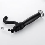 New Deck Bathroom Basin Sink Mixer Tap Polished Antique/Black Faucet Waterfall Faucet Bathroom Faucet