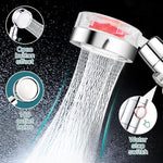 High Pressure Water Saving Spray Shower Head 360 Rotated Rainfall Shower Head Fan Bath Hand-held Pressurized Massage Shower Head