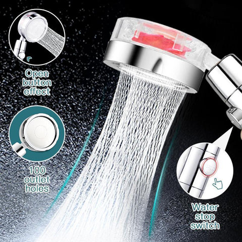 High Pressure Water Saving Spray Shower Head 360 Rotated Rainfall Shower Head Fan Bath Hand-held Pressurized Massage Shower Head - WELQUEEN