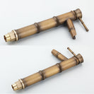 Bathroom Basin Faucet Antique Brass Bamboo Shape Faucet Bronze Finish Sink Faucet Single Handle Hot and Cold Water Mixer Tap