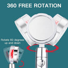 High Pressure Water Saving Spray Shower Head 360 Rotated Rainfall Shower Head Fan Bath Hand-held Pressurized Massage Shower Head