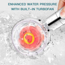 High Pressure Water Saving Spray Shower Head 360 Rotated Rainfall Shower Head Fan Bath Hand-held Pressurized Massage Shower Head