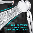 High Pressure Water Saving Spray Shower Head 360 Rotated Rainfall Shower Head Fan Bath Hand-held Pressurized Massage Shower Head