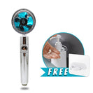High Pressure Water Saving Spray Shower Head 360 Rotated Rainfall Shower Head Fan Bath Hand-held Pressurized Massage Shower Head