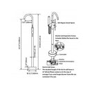 Bathroom Bathtub Faucet Mixer Freestanding Bathtub Faucet Bathtub Tap Hot and Cold Water Bath Tub Faucet Floor Mounted