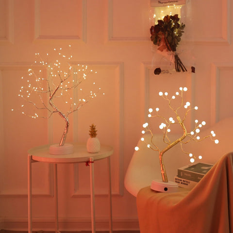 36/108 LEDS Night Light Bonsai Tree Light Gypsophila Lights Home Party Wedding Indoor Decoration Night Light - WELQUEEN