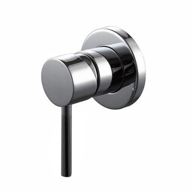 Brass Shower Valve Showers Faucet Diverter Control Valve Wall Mounted Mixer Valves for Spout Shower Head Matte Black & Chrome - WELQUEEN