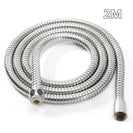 1.2m/1.5m/ 2m G1/2 Inch Flexible Shower Hose Stainless Steel Chrome Bathroom Water Head Shower Head Pipe Tool