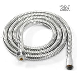 1.2m/1.5m/ 2m G1/2 Inch Flexible Shower Hose Stainless Steel Chrome Bathroom Water Head Shower Head Pipe Tool