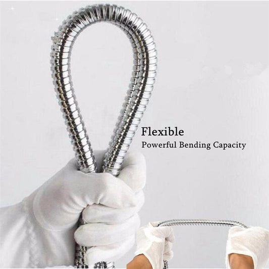 1.2m/1.5m/ 2m G1/2 Inch Flexible Shower Hose Stainless Steel Chrome Bathroom Water Head Shower Head Pipe Tool - WELQUEEN