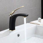 Modern Black Single Hole Single Handle Bathroom Sinks Basin Faucet